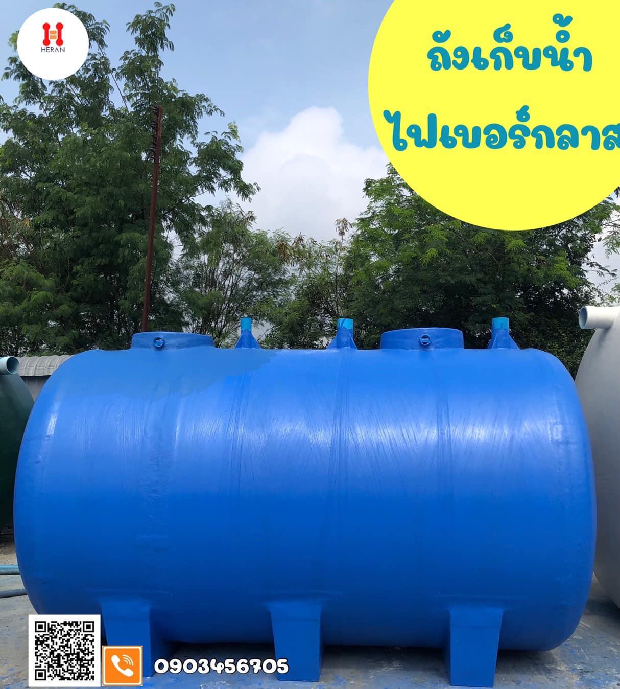 Production of horizontal capsule-shaped fiberglass water tanks